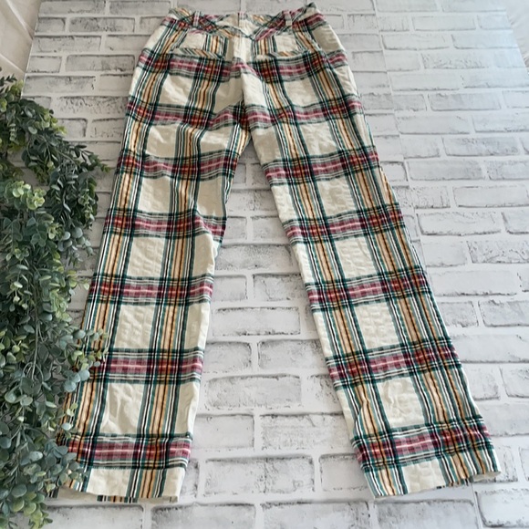 Free People High Waisted Plaid Cotton Pants - Picture 8 of 8